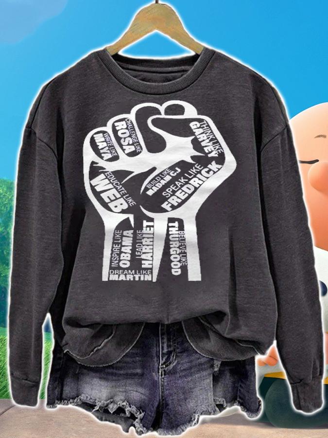 Inspirational Black History Fist Shirt sweatshirt