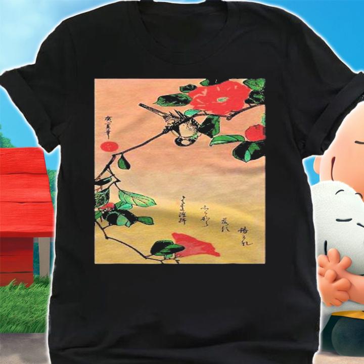 Japanese Art Sunset Bird Cherry Blossom Graphic shirt shirt