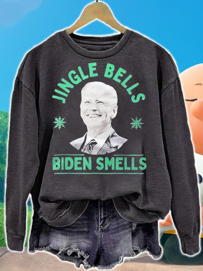 Jingle bells Biden smells anti Biden T-shirt sweatshirt