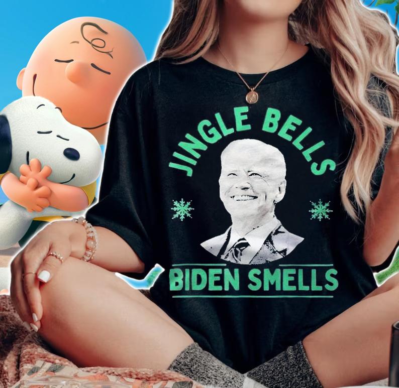 Jingle bells Biden smells anti Biden T-shirt woman shirt