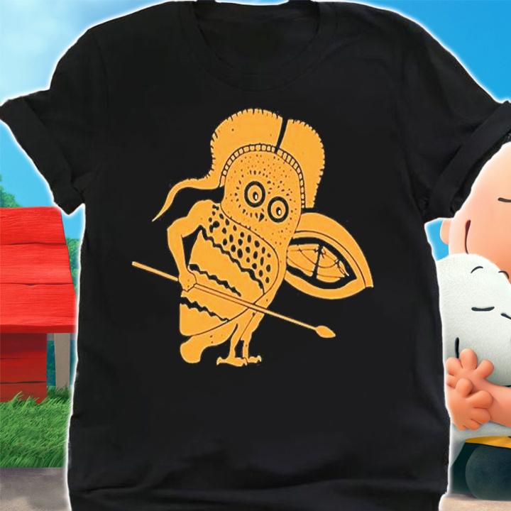 Little Owl As A Hoplite Warrior T-Shirt