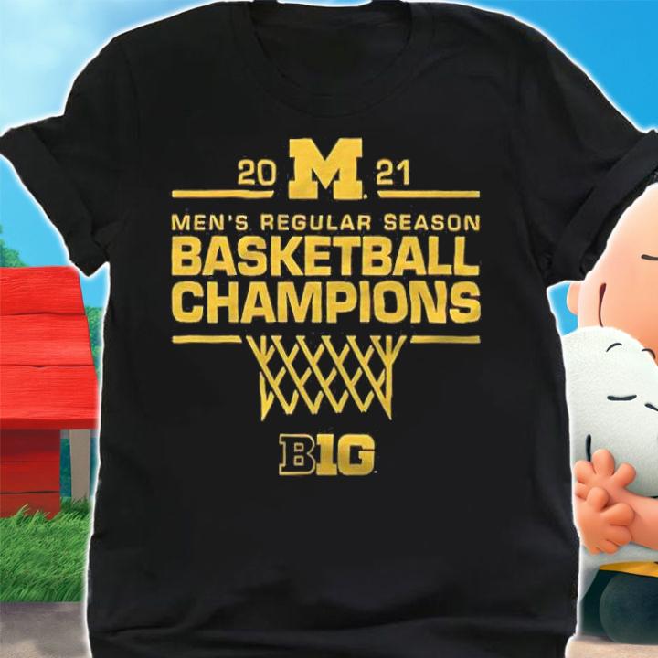 Michigan Wolverines 2021 Men's Regular Season Basketball Champions Big Ten T-shirt shirt