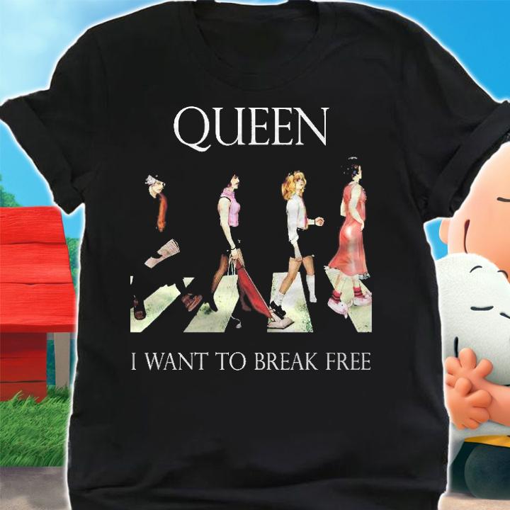 Queen I want to break free abbey road shirt shirt