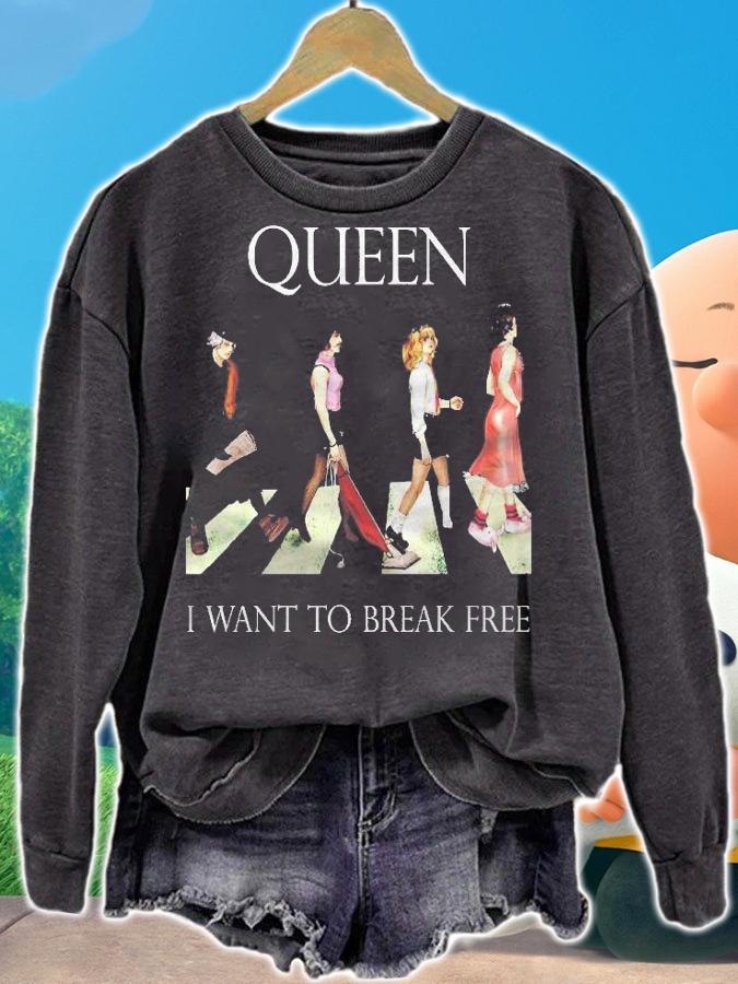 Queen I want to break free abbey road shirt sweatshirt