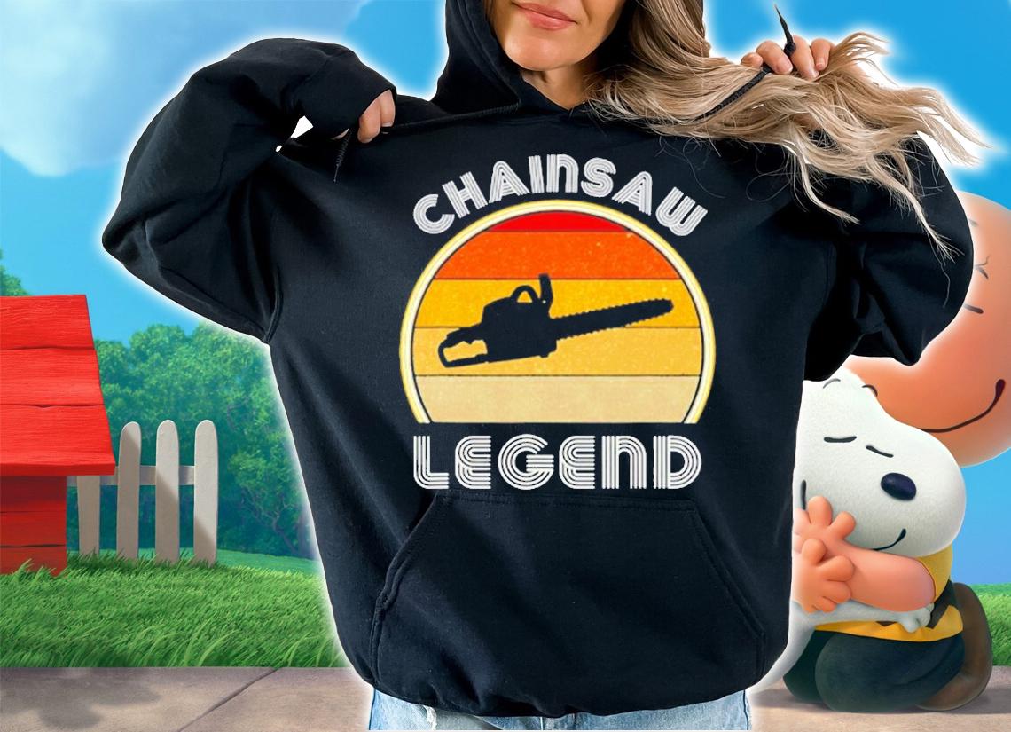 Retro Chainsaw Stuff For Men Lumberjack Woodworking Legend T-Shirt hoodie