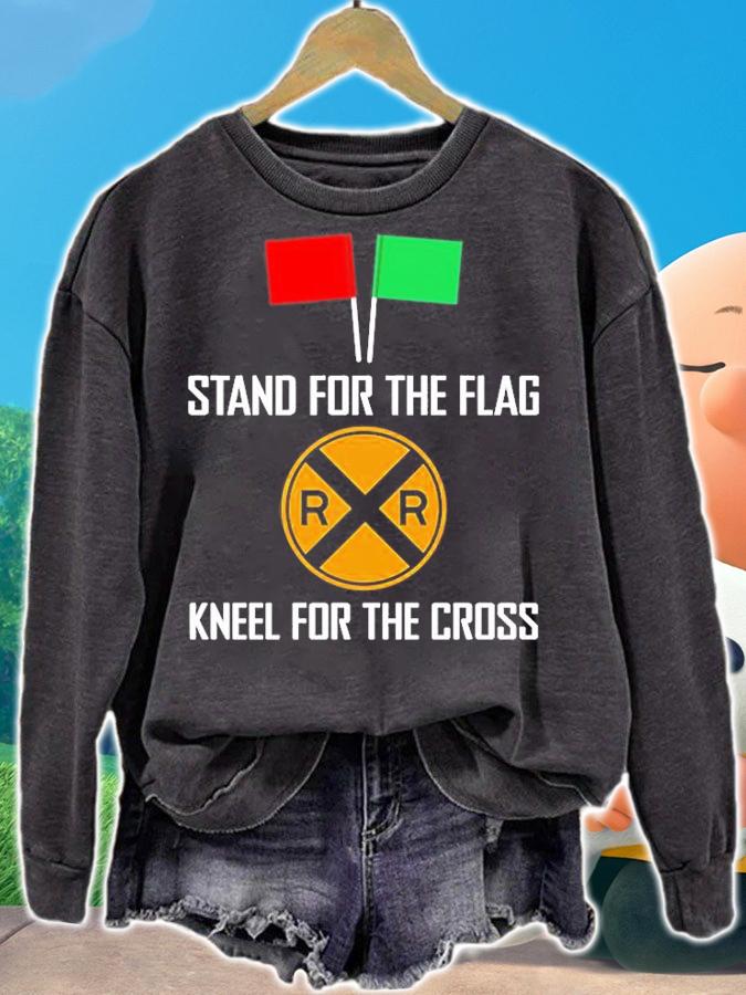 Stand For The Flag Kneel For The Cross T-Shirt sweatshirt