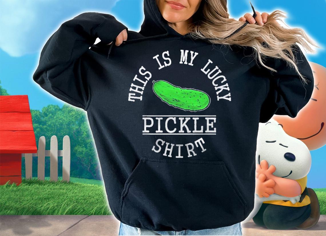 This Is My Lucky Pickle Shirt Funny Saying Food Pun Shirt hoodie