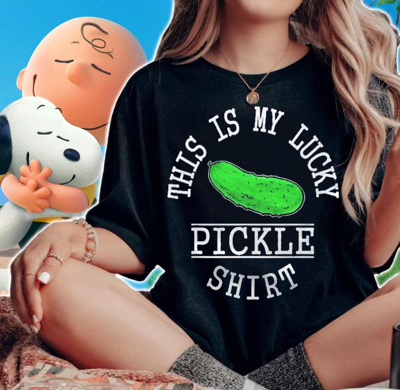 This Is My Lucky Pickle Shirt Funny Saying Food Pun Shirt woman shirt