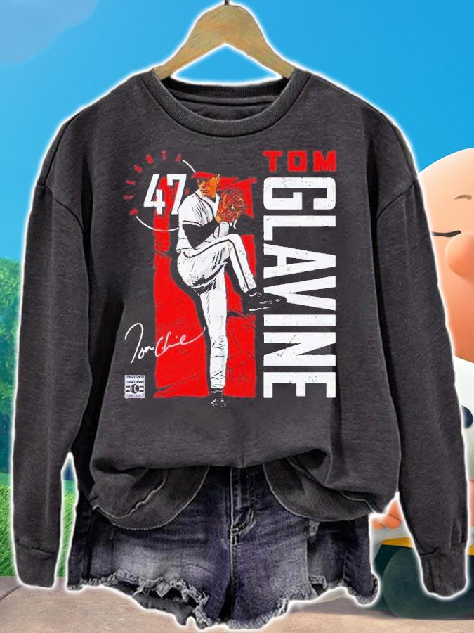 Tom Glavine Atlanta Vintage Baseball Shirt sweatshirt