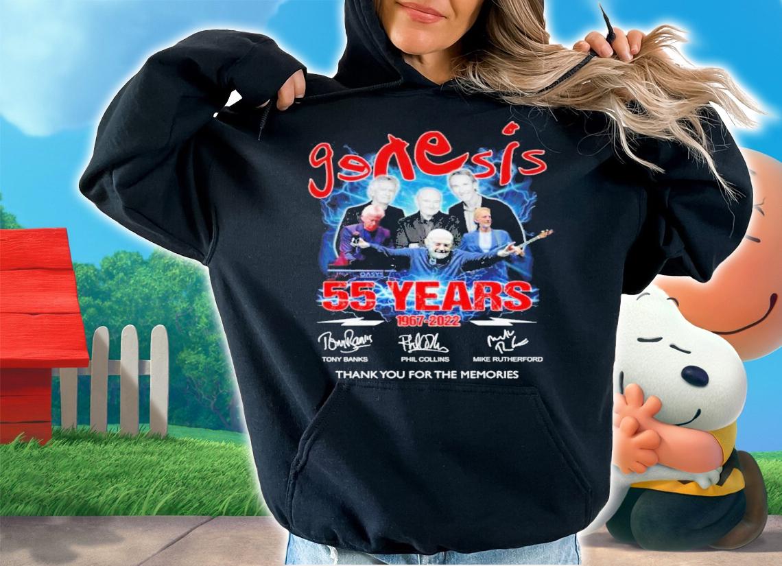 Genesis 55 Years 1967-2022 Signatures Thank You For The Memories Shirt hoodie