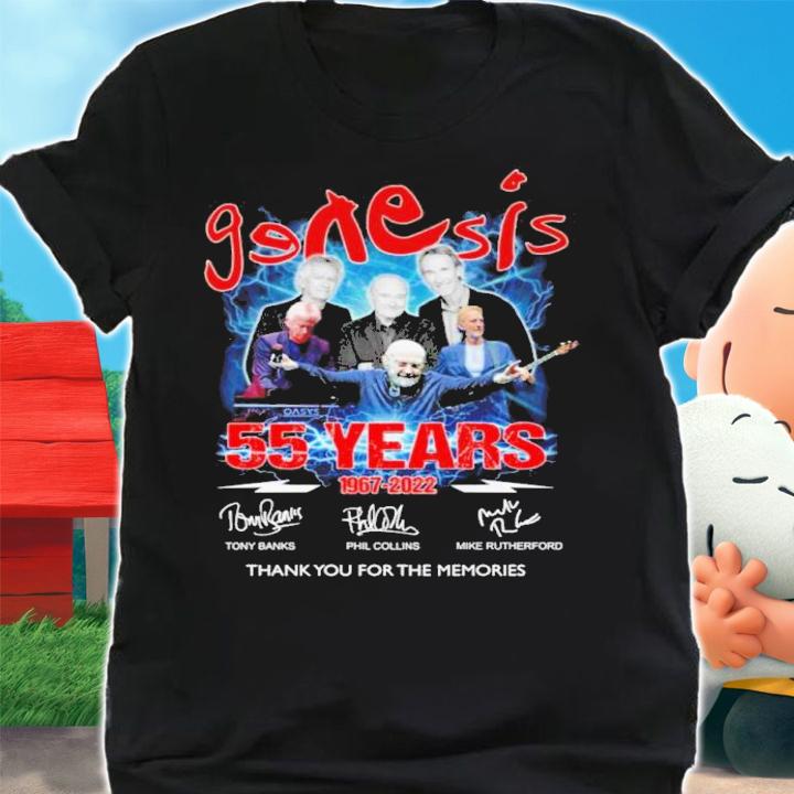 Genesis 55 Years 1967-2022 Signatures Thank You For The Memories Shirt shirt
