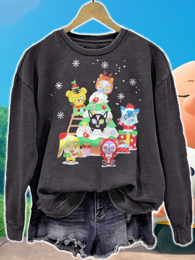 Itsfunneh holiday teddy ringer T-shirt sweatshirt