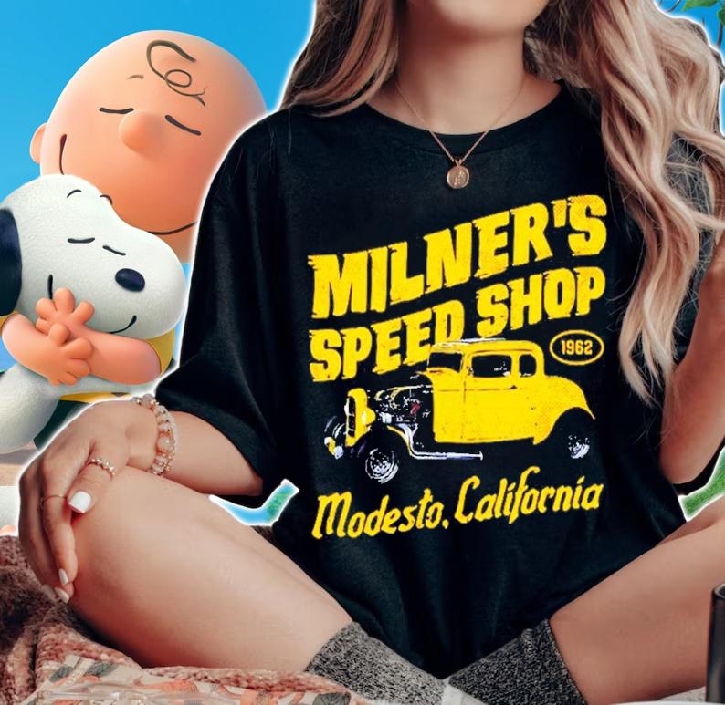 Milner's Speed Shop Modesto California 1962 Shirt woman shirt