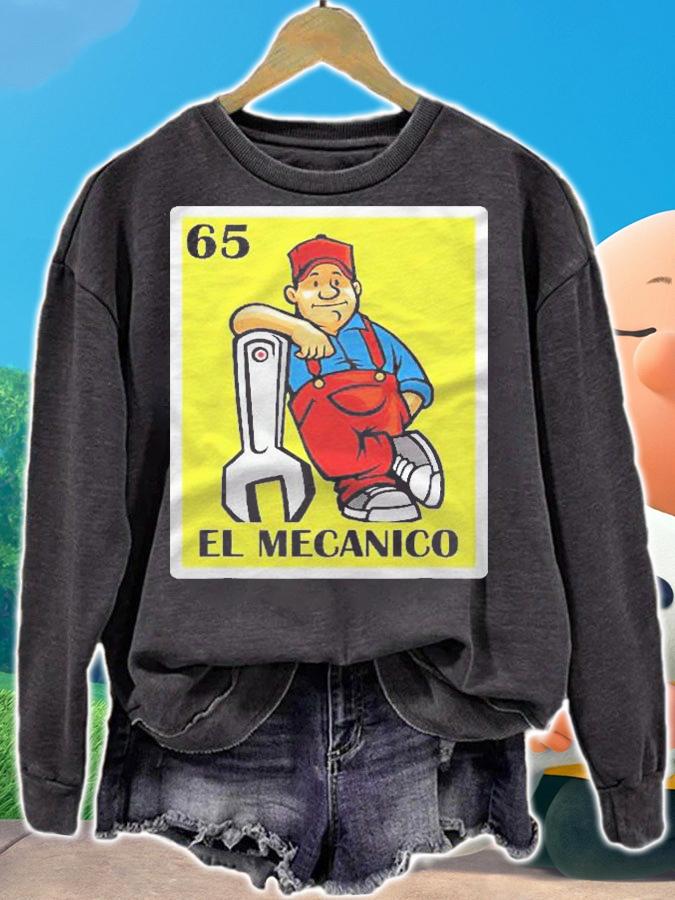 Spanish Mechanic Lottery El Mecanico Gift Bingo Game Card Shirt