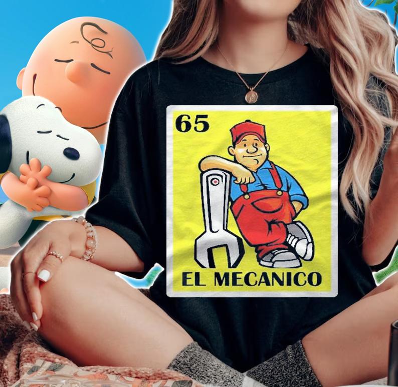 Spanish Mechanic Lottery El Mecanico Gift Bingo Game Card Shirt