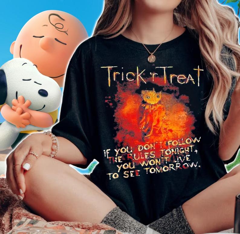 Womens Trick R Treat Rules Halloween Gift Shirt woman shirt
