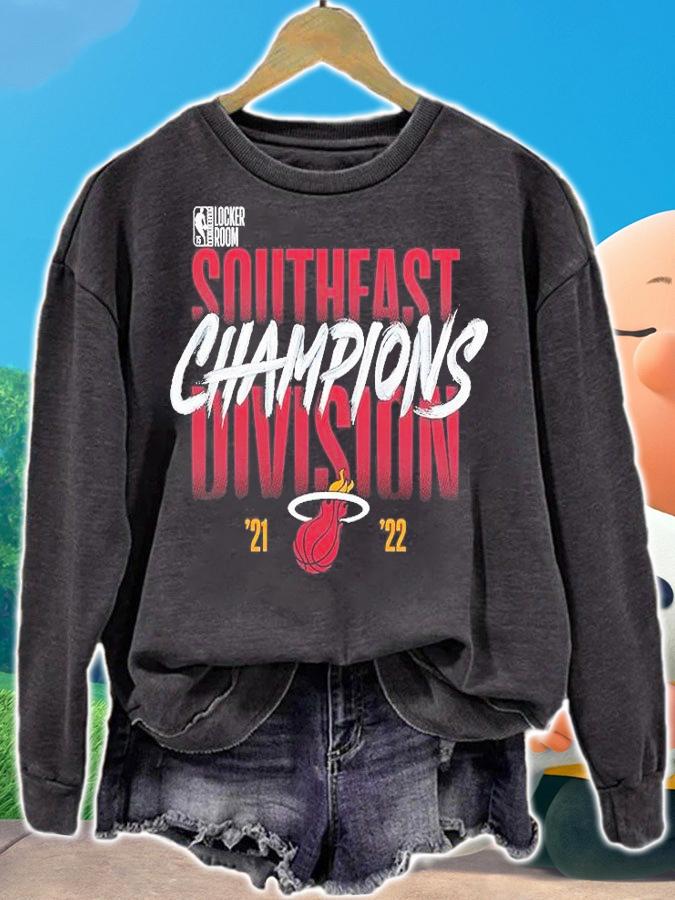 Miami Heat 2022 Southeast Division Champions Locker Room T-Shirt sweatshirt