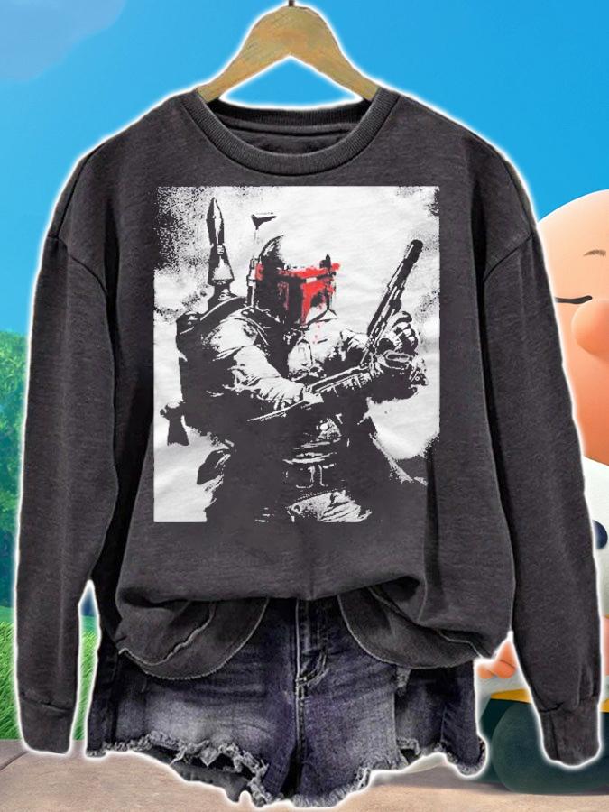 Star Wars Boba Fett Red Mask Portrait Shirt sweatshirt