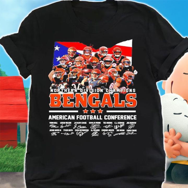 Cincinnati Bengals Northern Division Champions Bengals American Football Conference Signatures Shirt shirt