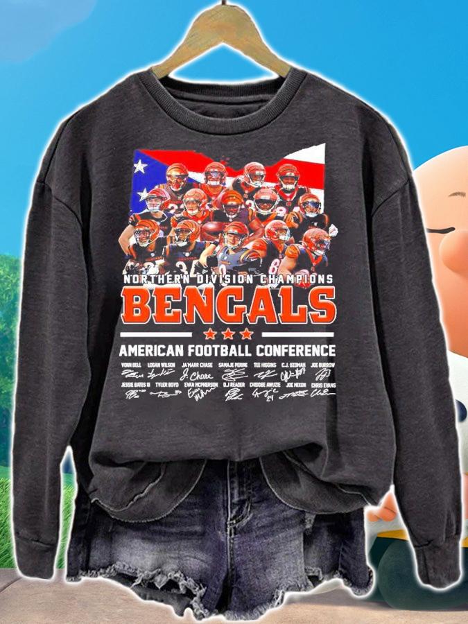 Cincinnati Bengals Northern Division Champions Bengals American Football Conference Signatures Shirt sweatshirt