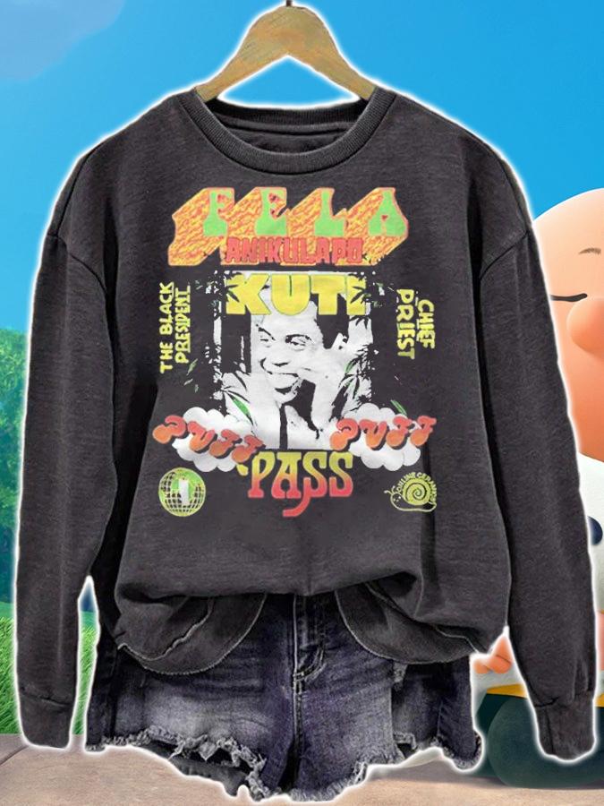 Fela Kuti Puff Puff Pass Fleece T-shirt sweatshirt