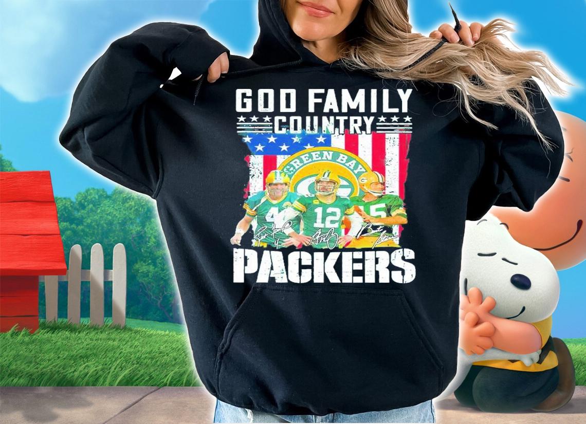 God Family country Green Bay Packer signatures team shirt hoodie