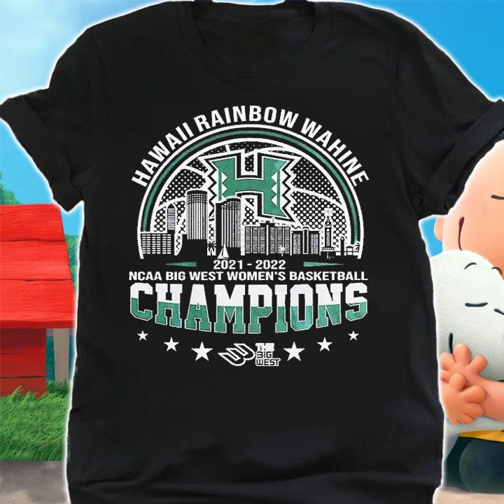 Hawaii Rainbow Wahine 2022 NCAA Big West Women's Basketball Champions T-Shirt shirt