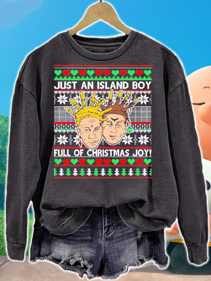 Just an island boy full of Christmas Joy T-shirt