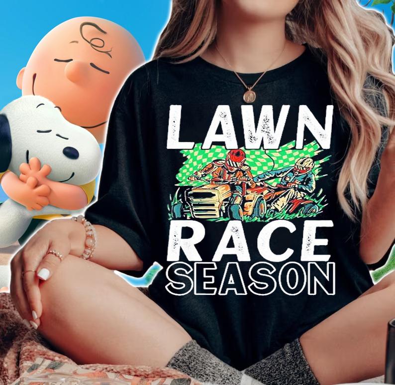 Lawn Mower Racing Landscaping And Gardening Gardener T-Shirt