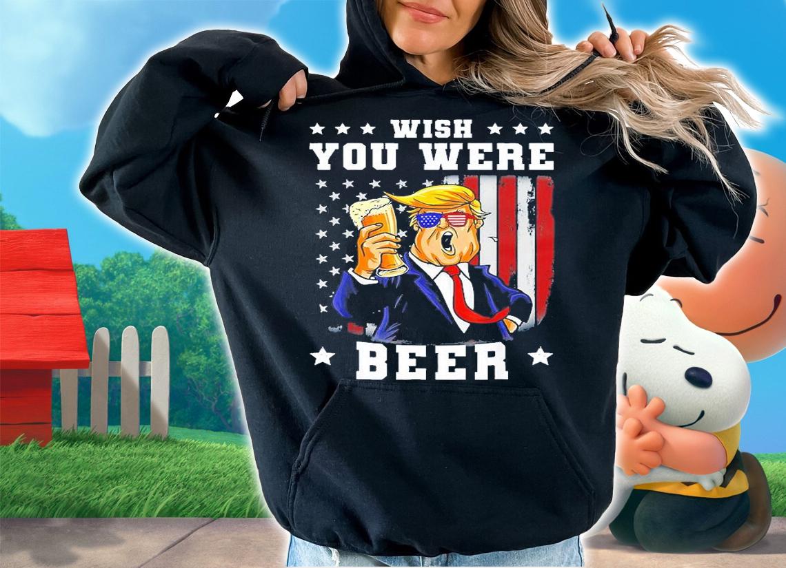 Make Beer Great US Flag July Again 4th Trump Beer T-Shirt hoodie