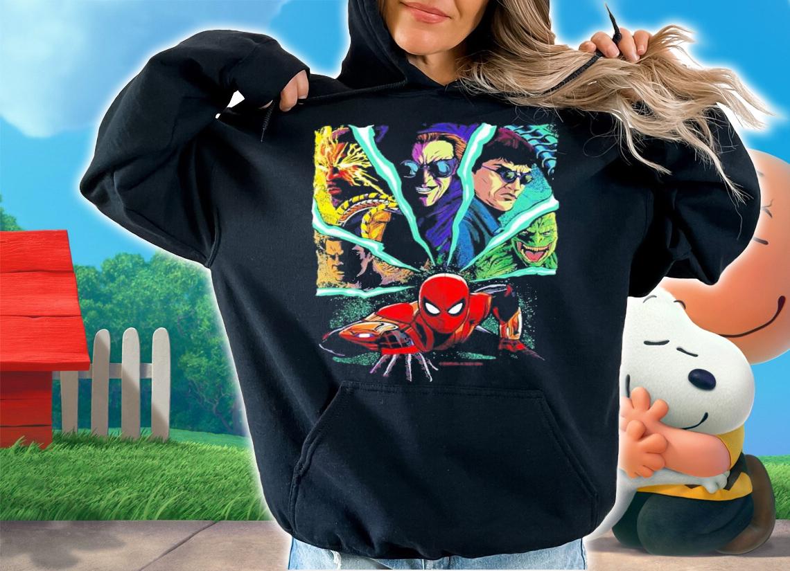 Marvel Spiderman No Way Home Spiderman And Foes Langarmshirt Shirt hoodie
