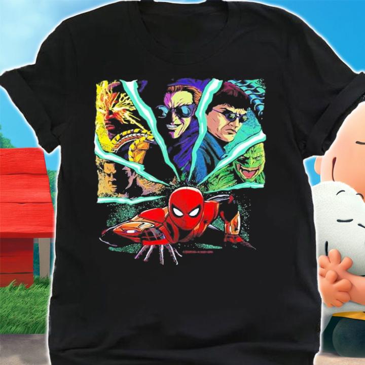 Marvel Spiderman No Way Home Spiderman And Foes Langarmshirt Shirt shirt