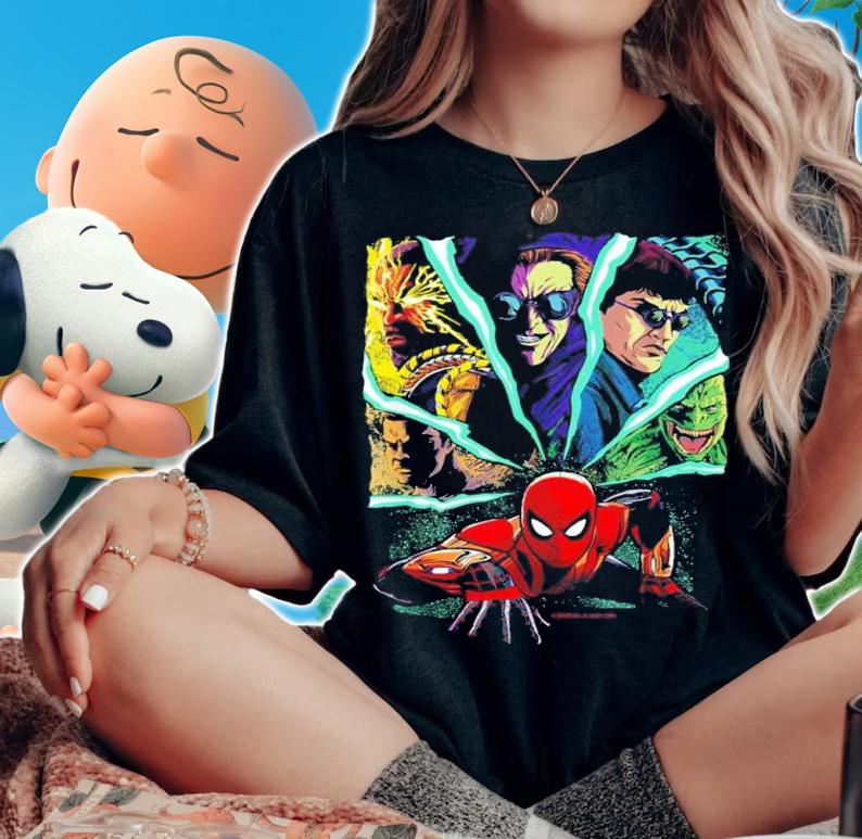 Marvel Spiderman No Way Home Spiderman And Foes Langarmshirt Shirt woman shirt