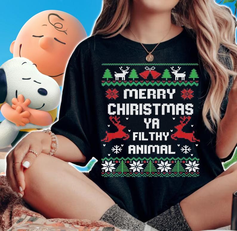 Merry Christmas Animal Filthy Ya 2021 T-Shirt woman shirt