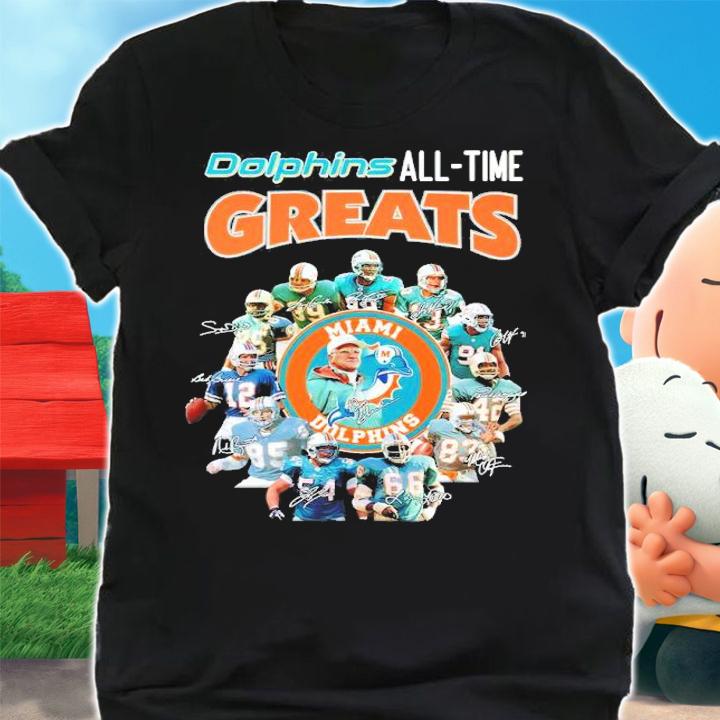 Miami Dolphins All-time Greats Signatures Shirt shirt