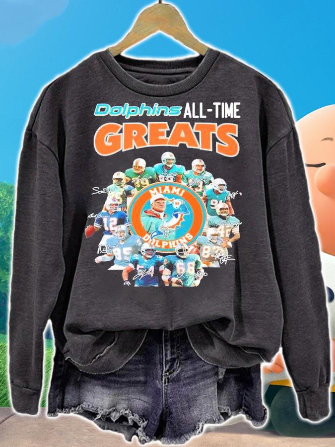 Miami Dolphins All-time Greats Signatures Shirt sweatshirt