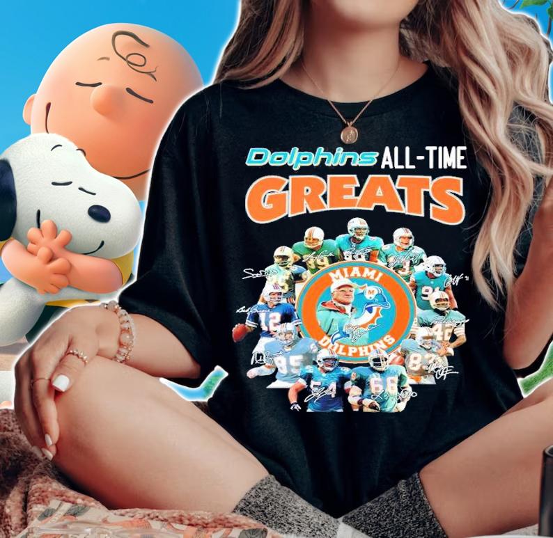 Miami Dolphins All-time Greats Signatures Shirt woman shirt