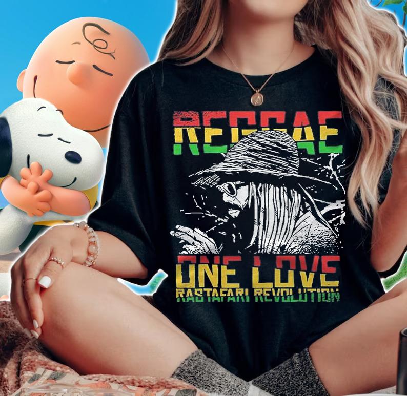 One Love Reggae Music Heartbeat Rastafari Rasta Shirt