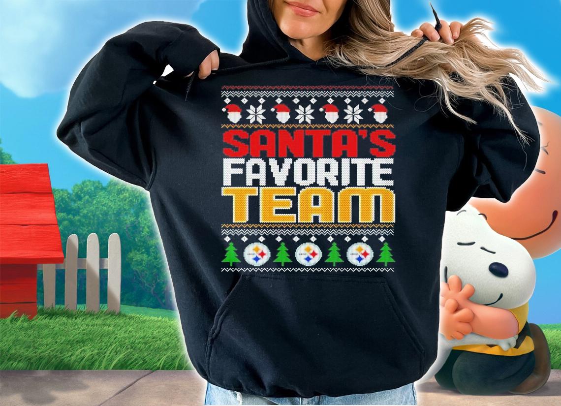 Pittsburgh Steelers Santa's Favorite Team Christmas Shirt hoodie