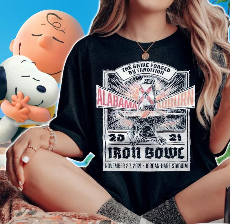 The game forged by tradition Alabama Auburn 2021 Iron Bowl T-shirt
