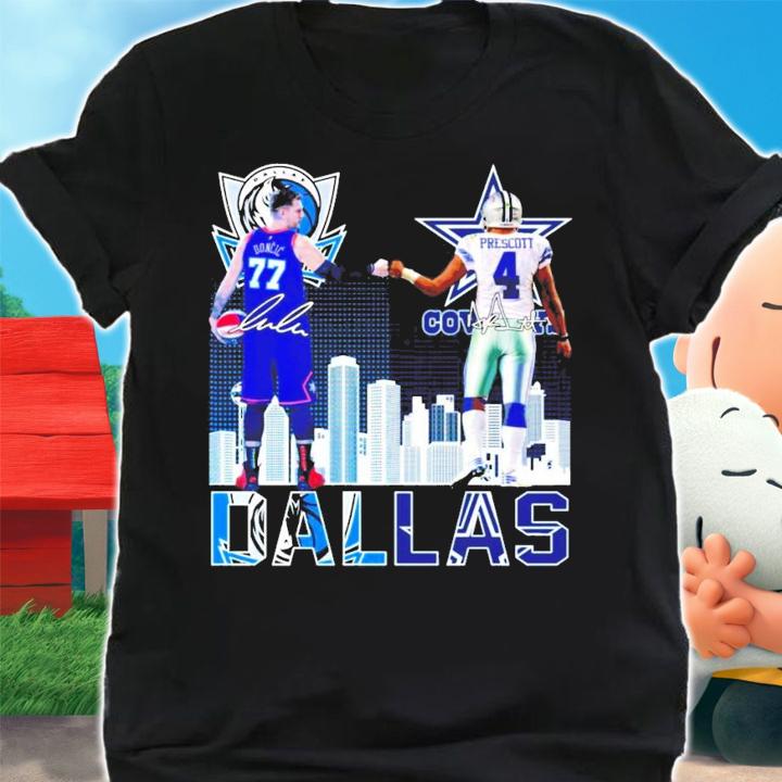 Dallas Doncic vs Prescott signatures shirt shirt