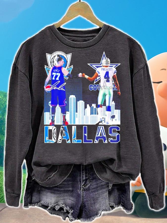 Dallas Doncic vs Prescott signatures shirt sweatshirt