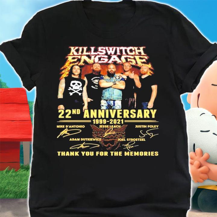 Killswitch Engage 22nd anniversary 1999-2021 signatures shirt shirt