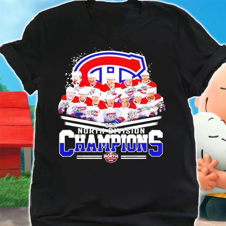 Montreal Canadiens 2021 North Division Champions hockey signature shirt shirt