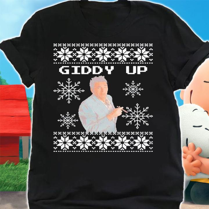 Seinfeld Kramer Giddy Up Ugly Christmas Shirt shirt