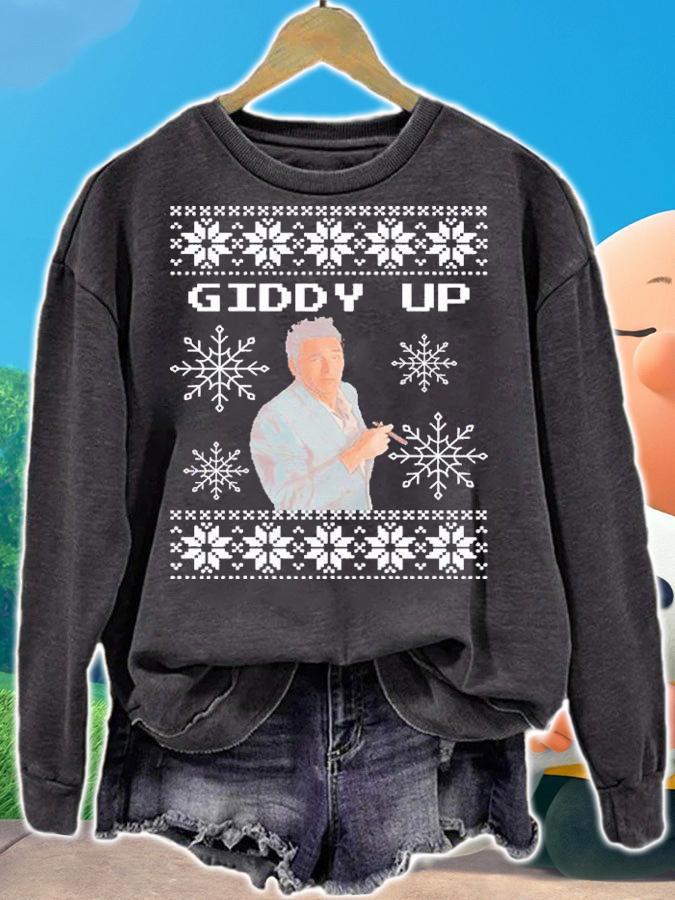 Seinfeld Kramer Giddy Up Ugly Christmas Shirt sweatshirt