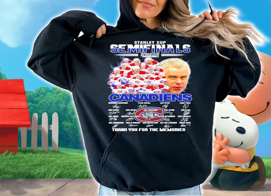 Stanley Cup Semifinals Canadiens signatures thank you for the memories shirt hoodie