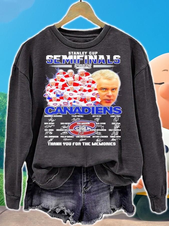 Stanley Cup Semifinals Canadiens signatures thank you for the memories shirt sweatshirt