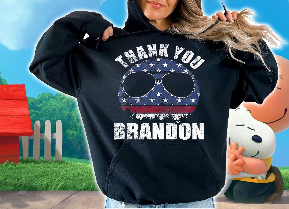 Thank You Brandon Pro Biden American Flag T-Shirt hoodie