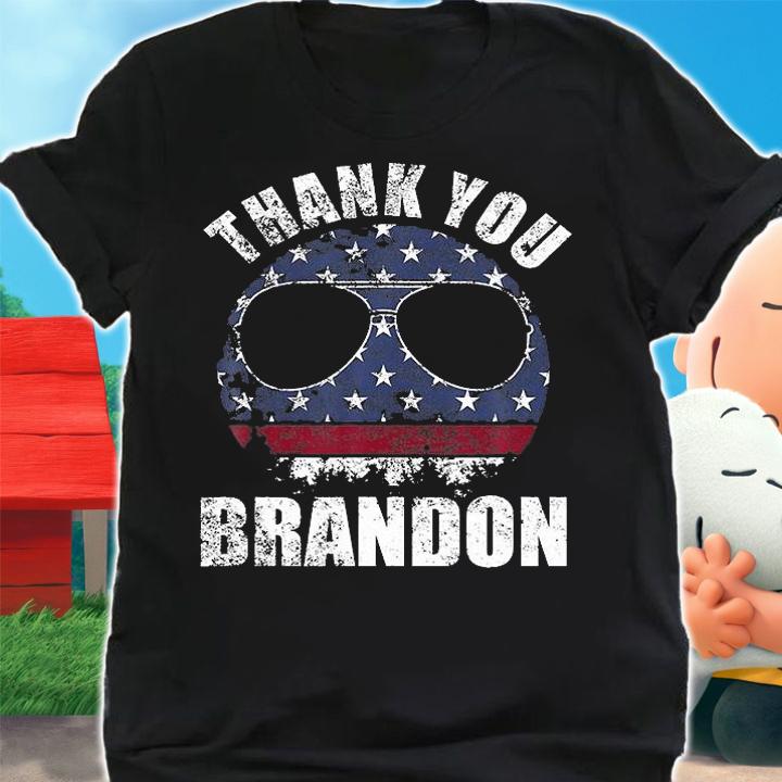 Thank You Brandon Pro Biden American Flag T-Shirt shirt